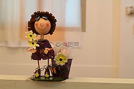 娃娃,孔雀,婦女