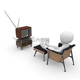電視機(jī),看看,呆子