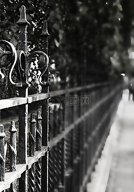 籬笆,鐵,格