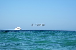 蓝色,船,邮轮
