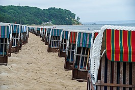 沙灘椅,rügen 島,baabe