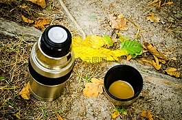熱水瓶,秋季,漫步