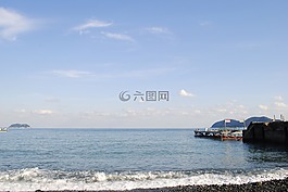 海,天空,挖