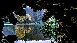農(nóng)村,湖,自然