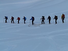 窮鄉僻壤skiiing,冬季遠足,遠足