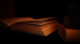 黑,陰沉,圖書