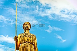 雕像,金,雕塑