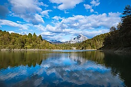 湖,反思,水
