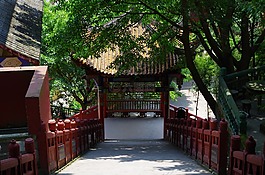 寺廟,欄桿,門庭