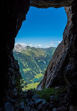 景觀,山,阿爾卑斯山