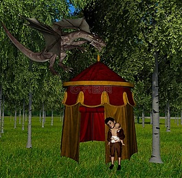 森林,藝術(shù)節(jié),帳篷