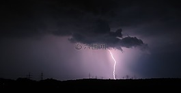 閃光,雷暴,云