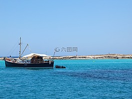 海,引導,夏季