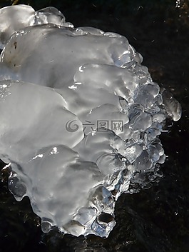 块的冰,eiskristalle,冰