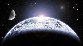月亮,行星,空間