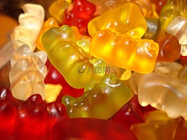 葡萄酒的橡胶,gummibärchen,糖果