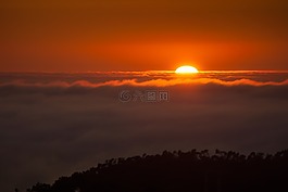 日落,云,天空