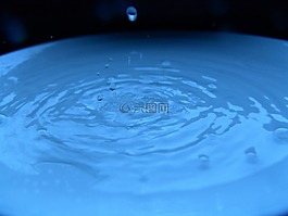 一滴水,藍(lán)色,水