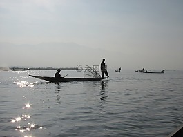 漁,船,湖