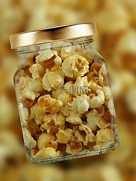 爆米花,玻璃,蓋