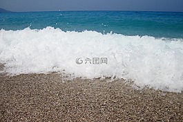 海灘,藍色,打破