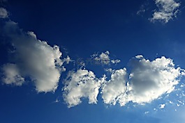云,天空,藍色的天空的云彩