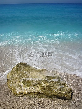 灣,海灘,藍(lán)色