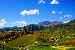山,天空,風景