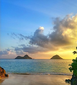 天堂,海灘,海洋