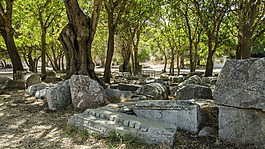 古,石頭,希臘