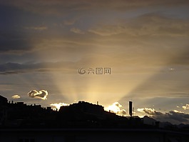 光線,太陽,黎明
