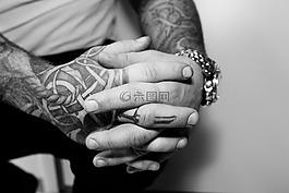 手,男,紋身