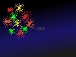 周年,黑,藍色