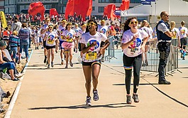 賽跑運動員,運行,慢跑