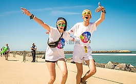 賽跑運動員,運行,慢跑