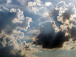 云,天空,太陽