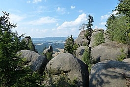 巖石,broumovsko,視圖