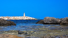 灣,藍(lán)色,海岸