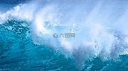 海洋,波,噴霧