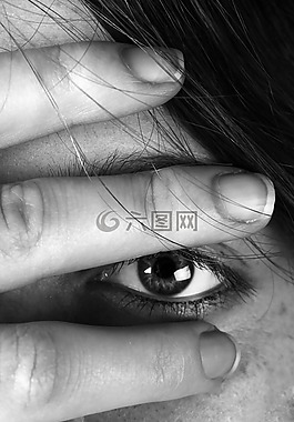眼,女人,手