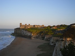 城堡,懸崖,海