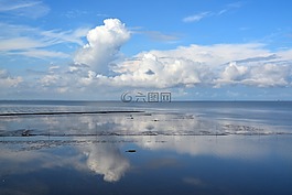 云,天空,鏡像