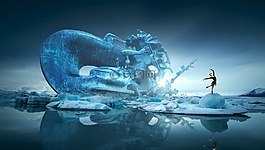 幻想,冰,雕塑