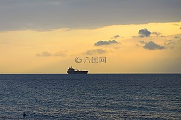 海洋,波,船舶