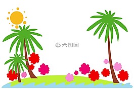 夏天,卡,海灘