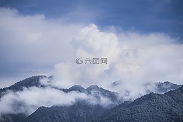 風(fēng)景,云,山