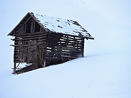 谷倉(cāng),冬天,小木屋