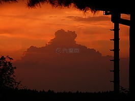 太陽,結束,一天