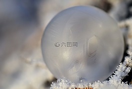 泡沫,肥皂泡沫,冻结