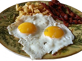 雞蛋,早餐,食品